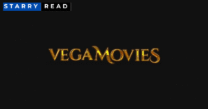 Vegamovies logo displayed on a black background, promoting new releases and safe download guides for 2025
