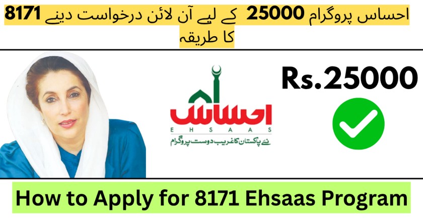 A visual picture of 8171 ehsaas program Rs.25000 bisp